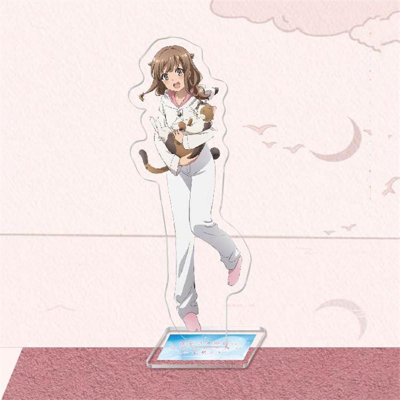 Anime Sakurajima Mai Senpai Acrylic Figure Stand Model Plate Keychain Rascal Does Not Dream of Bunny Girl Desk Decor