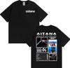 Sängerin Aitana Cuarto Azul Album Tour T-Shirt 2026 Sommer Neu Unisex Damenmode Lässig 100% Baumwolle Ästhetisches Oversized T-Shirt