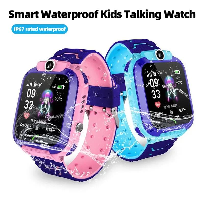 2025 New Kids Smart Watch SOS Call Camera Positioning Two Way Call Voice Chat Waterproof IP67 Children Smartwatch Clock Gift