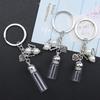 Chaveiro de Garrafa Vazia de Vidro Pingente Transparente Frascos de Óleos Essenciais Perfume Mini Garrafa dos Desejos Chaveiro Para Artesanato DIY