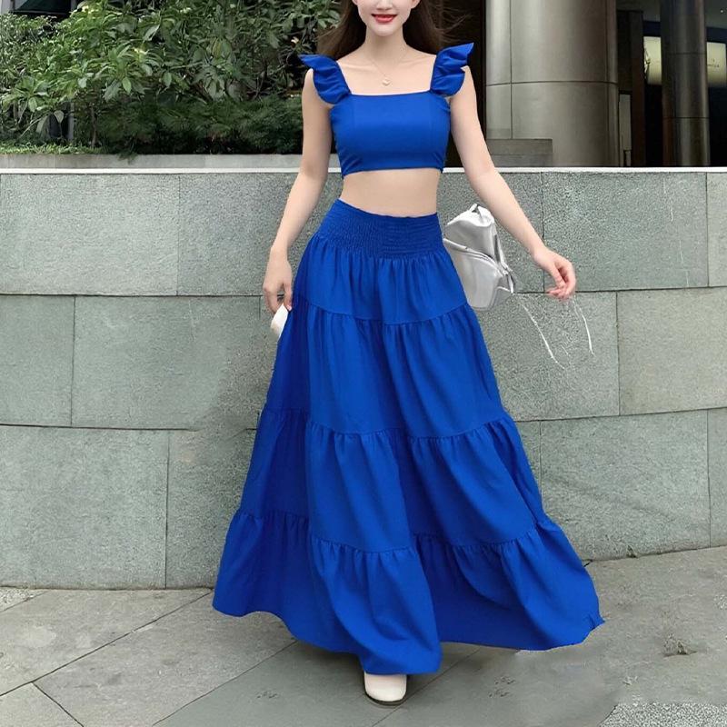 

Women s European & American Fashion Solid Camisole High Waist Long Skirt - Spring 2026 Collection 3XL