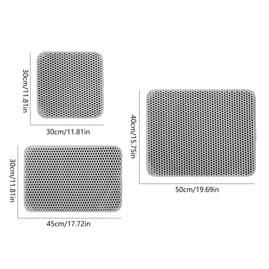 Wasserdichte Katzenstreumatte für Haustiere, EVA-Katzenstreu-Auffangmatte für Katzentoiletten im Innenbereich, rutschfeste Unterseite, weniger Abfall