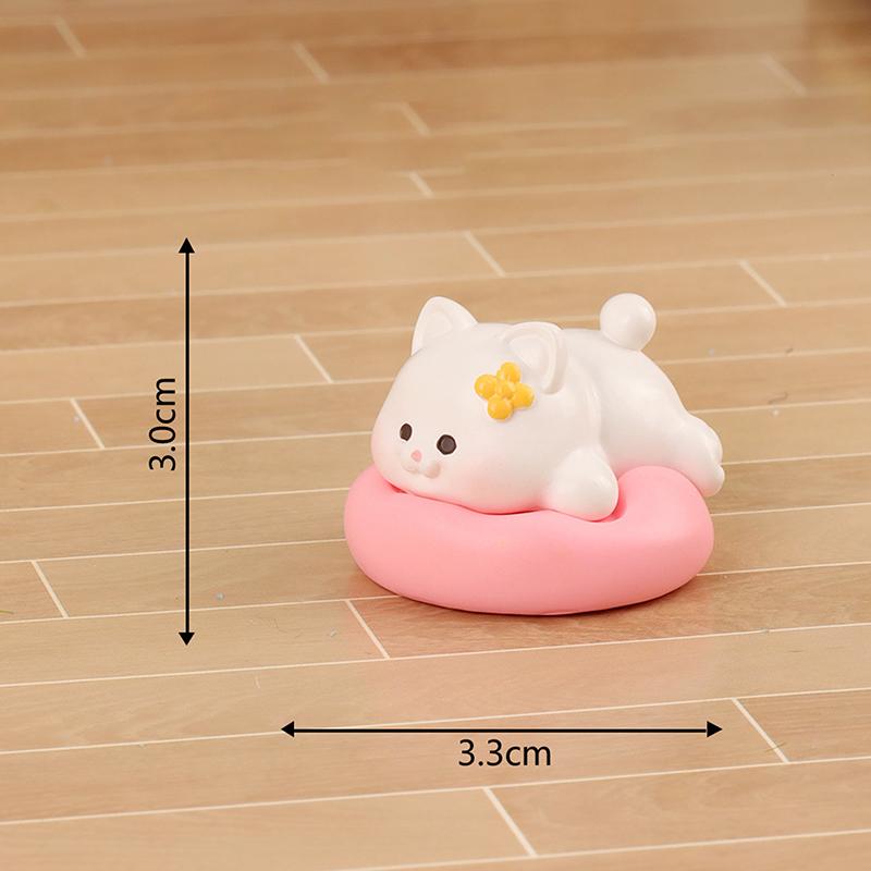 Mini Cute Resin Cat Dog Pig Rabbit Animal Doll Model Desktop Ornament Cartoon Figures Fairy Garden Decoration Accessories
