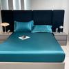 Cross-border Washed Silk Mattress Bamboo Fiber Waterproof Mattress Urine Barrier Non-slip Fixed Fully Enclosed Mattress Protective Cover