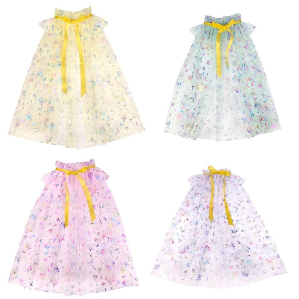 Cute Girls Princess Cape Mesh Elegant Dress Cape New Children Costume Cloak  Performance Accessory