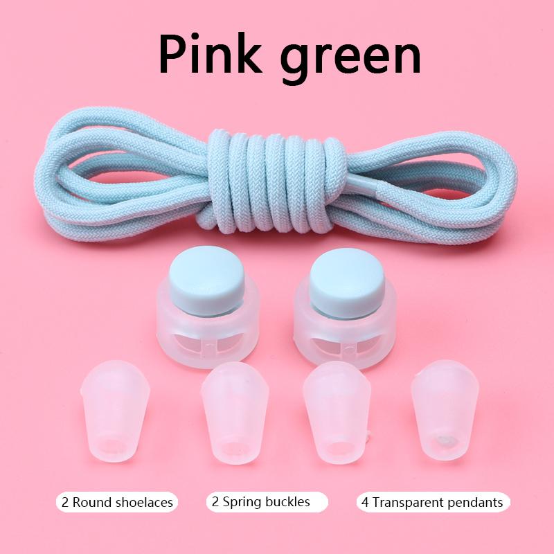 Spring Lock Shoelaces No Tie Shoe Laces Sneakers Round Elastic Shoe Lace Kid Adult Quick Without Ties Shoestrings Rubber Bands