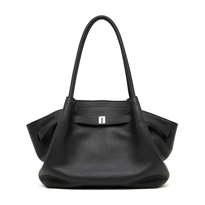 

Women s Tote Bag 100% Genuine Leather Luxury Designer Women Shoulder Bag Cowhide Handbags Fashion Bucket Bags 3071