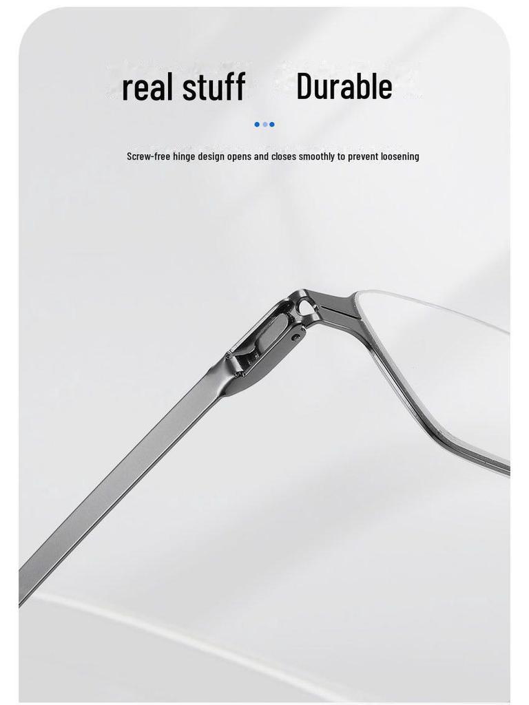 Stylish Foldable Screw-Free Reading Glasses - Portable, Wear-Resistant, HD Full-Frame Available Now.