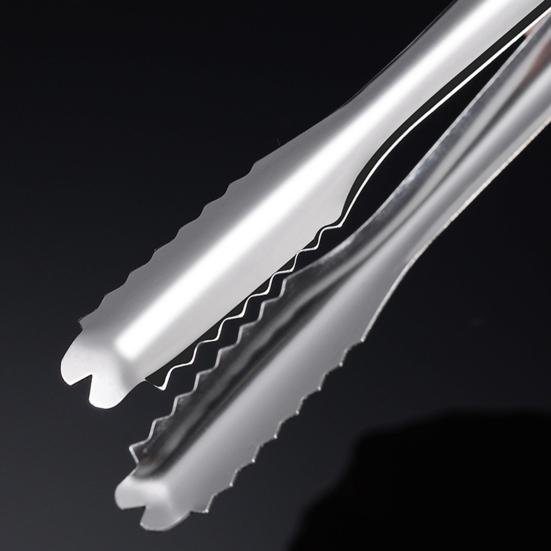 Ice Clamp Heat-Resistant Stainless Steel Ice Tongs Non-Slip Serrated Grip -Free Kitchen Utensils for Barbecue Snack Tongs