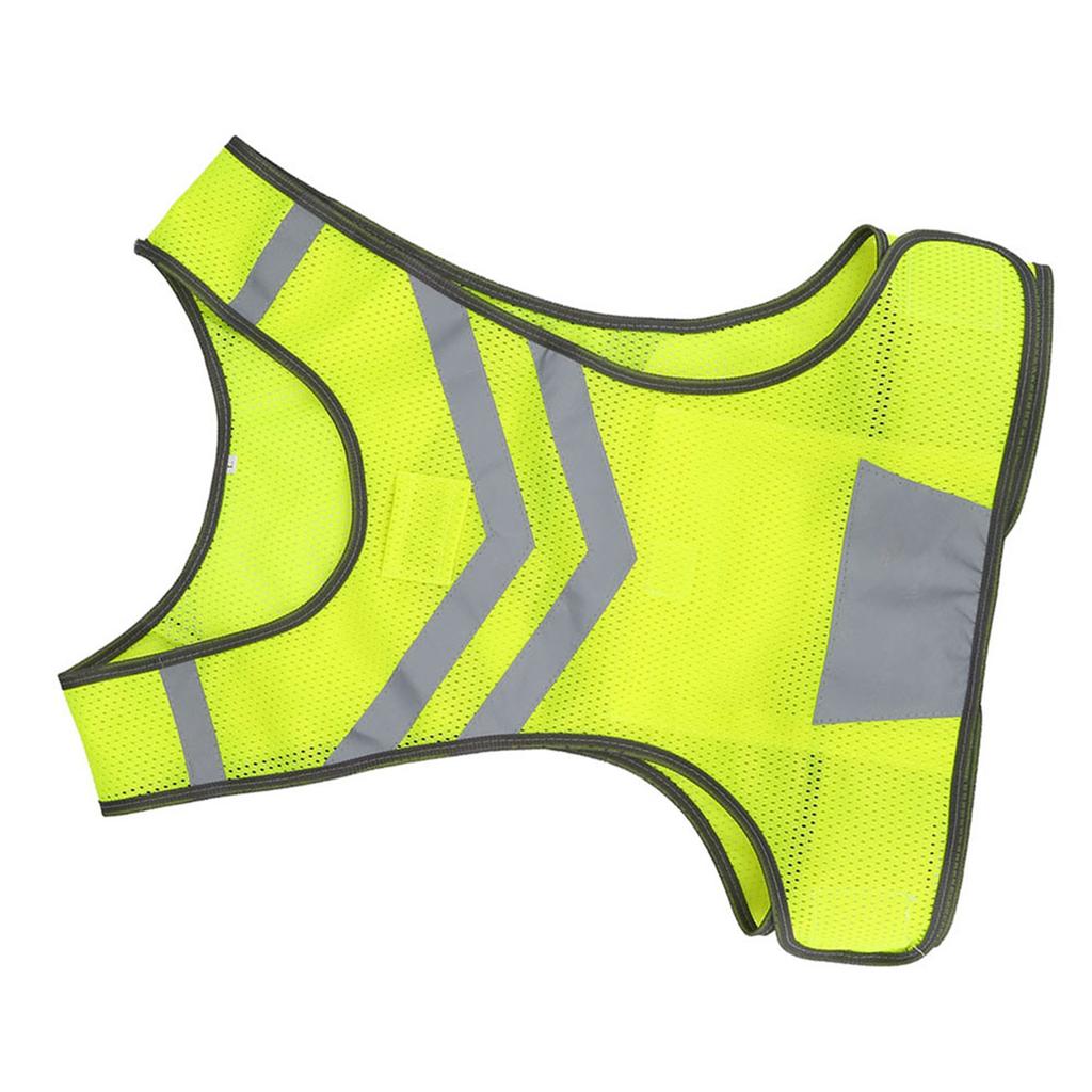 Reflective Vest, High Visibility Vest Night Warning Reflector with Front Ket for Cycling, Running, Hiking