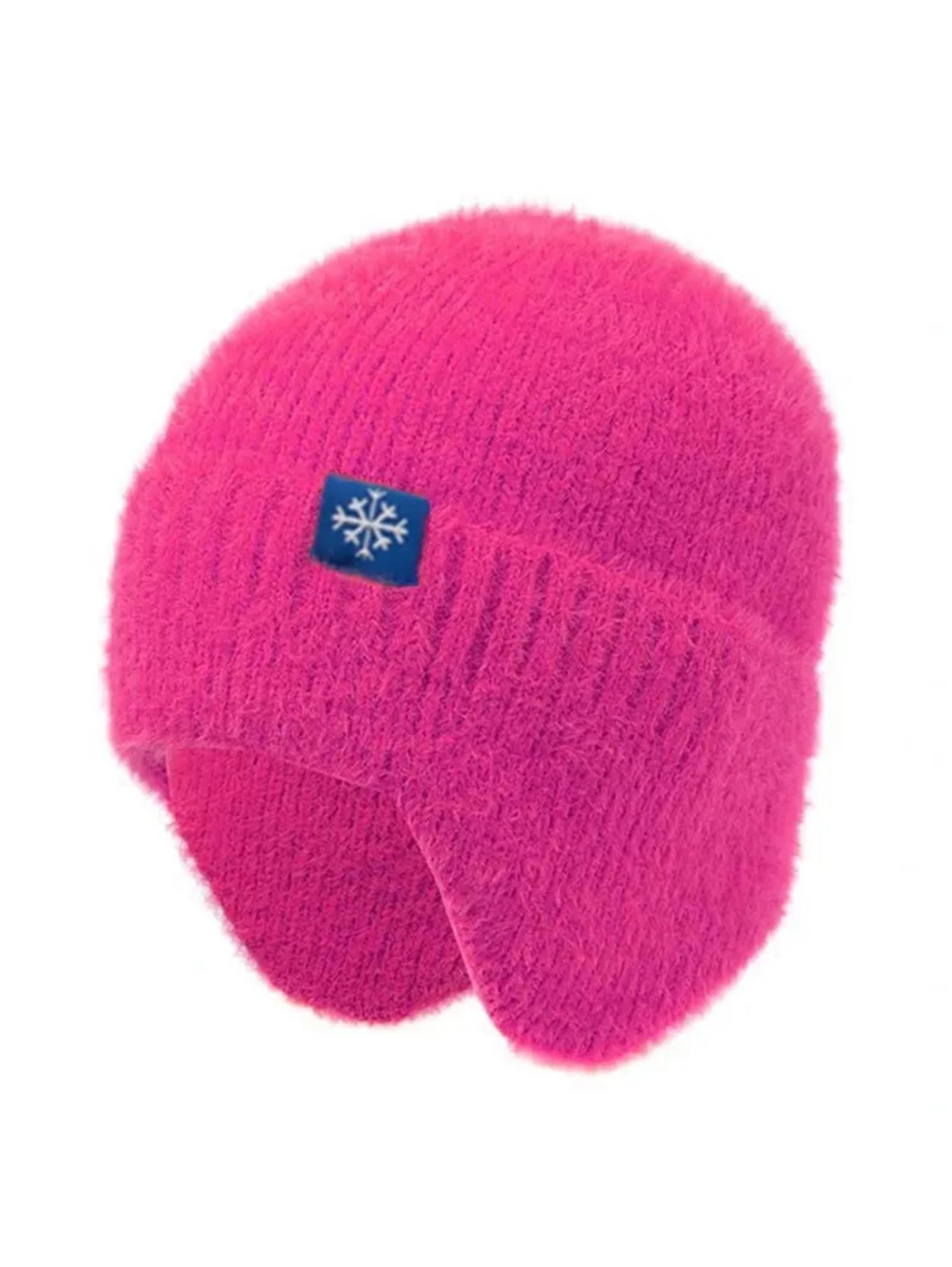 

Women s Earmuffs Drawstring Knitted Wool Hat With Curled