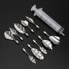 10 Pcs Pudding Nozzle +1 Syringe Tool 3D Jelly Flower Cake Jello Gelatin Art Tool Russia Nozzle DIY Cake Decorating Gadget