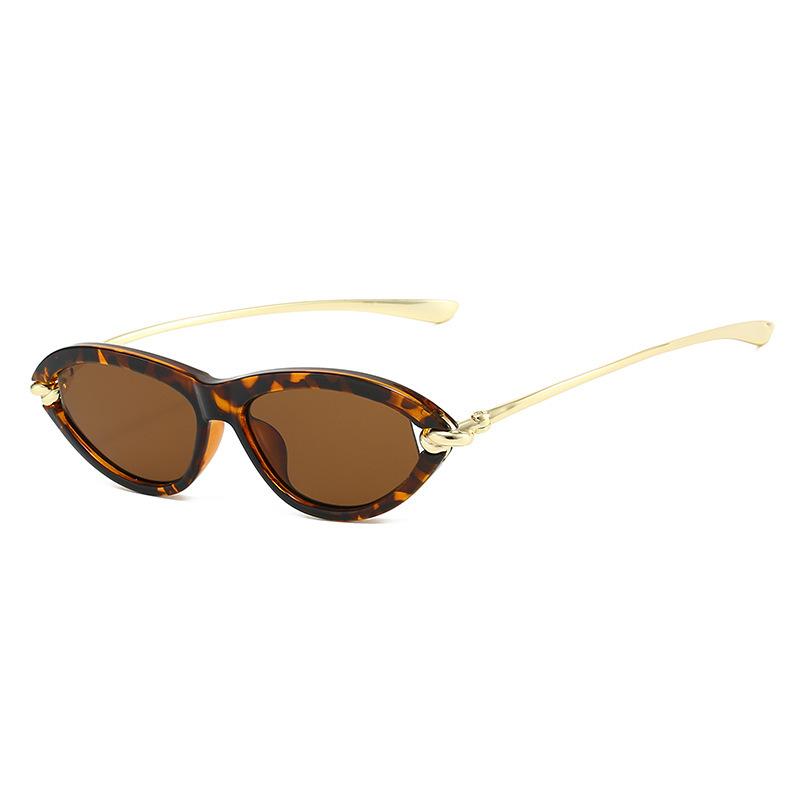 Retro Cat Eye Women'S Sunscreen Sunglasses Metal Pc Versatile Rope Knot Street Outdoor Photo Sunglasses