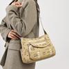 Women's Bag Printed Multi-Layer Shoulder Crossbody Bag Middle-Aged Mother's Bag