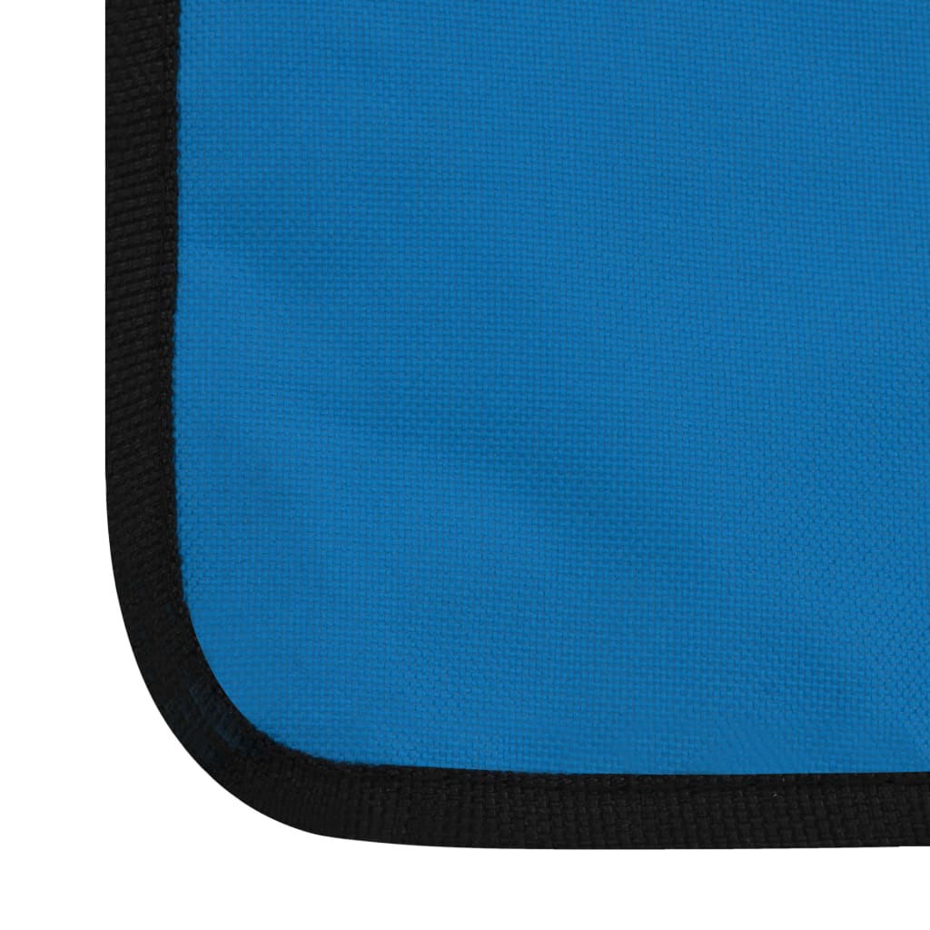 Foldable Beach Mat Set 2 Pcs Steel and Fabric Blue