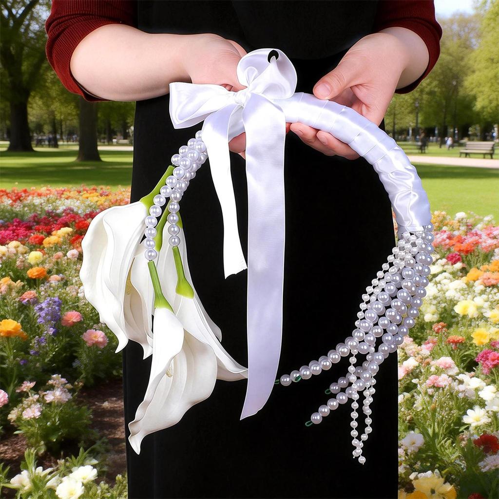 Bridal Bouquet Bride Handheld Flowers Artificial for Engagement