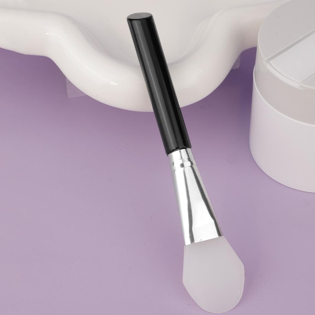 Slant Tail Rod Soft Head Silicone Mask Brush Hydrotherapy Application Mud Film Face Application Silicone Beauty Salon Film Adjustment Brush