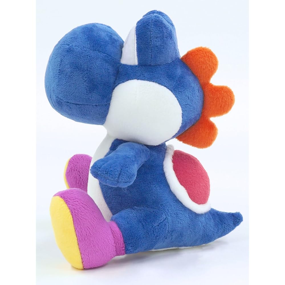 San-ei Trading Super Mario All Star Collection Blue Yoshi Plush Toy 20cm