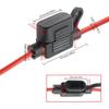 In Line Automotive Fuse Socket Mini Blade Waterproof Fuse Holder Splash-Proof 32V 50A With Fuse Blade Disconnect Switch Socket