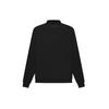 Fear of God Essentials Fall/Winter 2021 Long Sleeve Polo Unisex Tops Black FOG-FW21-142