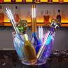 Neues wiederaufladbares Flaschenservice-Licht Aluminium Metall Handheld LED Stroboskop-Stab Flaschen-Blitzstab Party Club