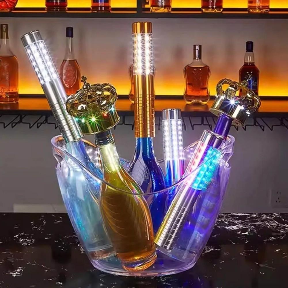 Neues wiederaufladbares Flaschenservice-Licht Aluminium Metall Handheld LED Stroboskop-Stab Flaschen-Blitzstab Party Club