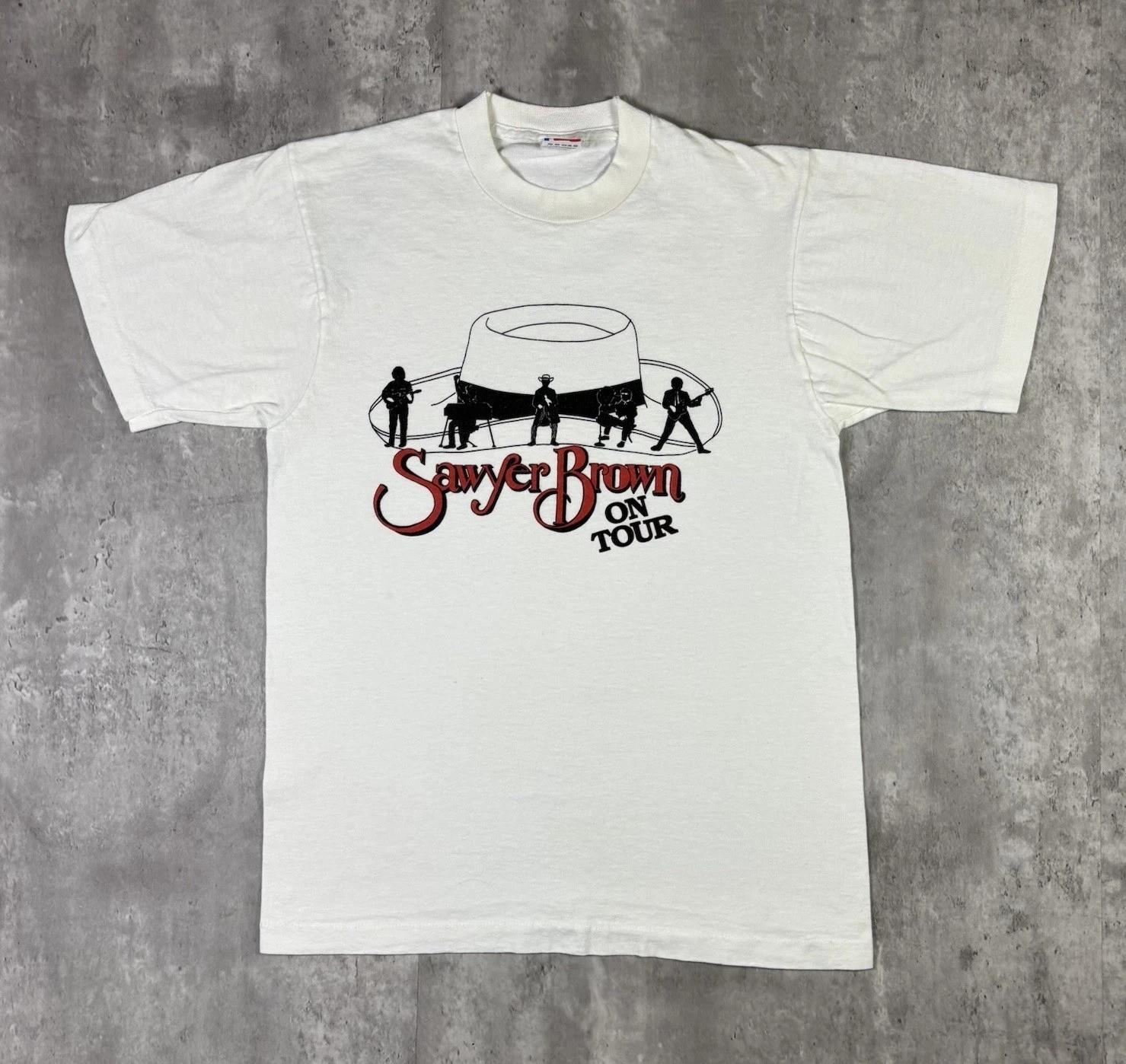 

Rare Hot Sawyer Brown Band On Tour S to 5XL Concert Shirt SG460 S разноцветный