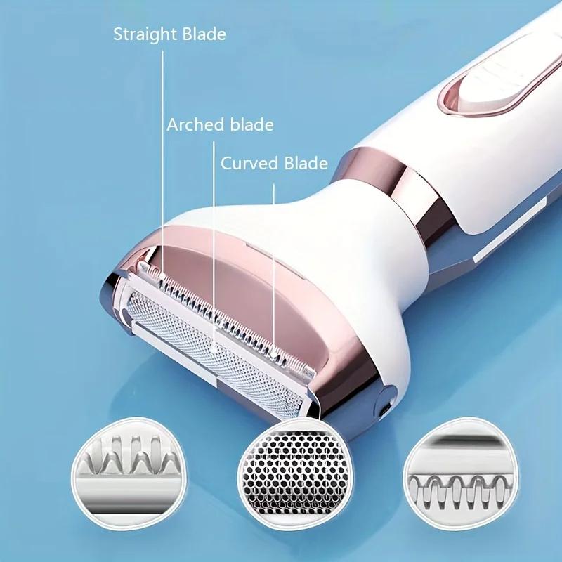 4 In 1 Electric Lady Shaver Body Hair Removal Epilator Painless Cordless Trimmer Razor Gifts For Women