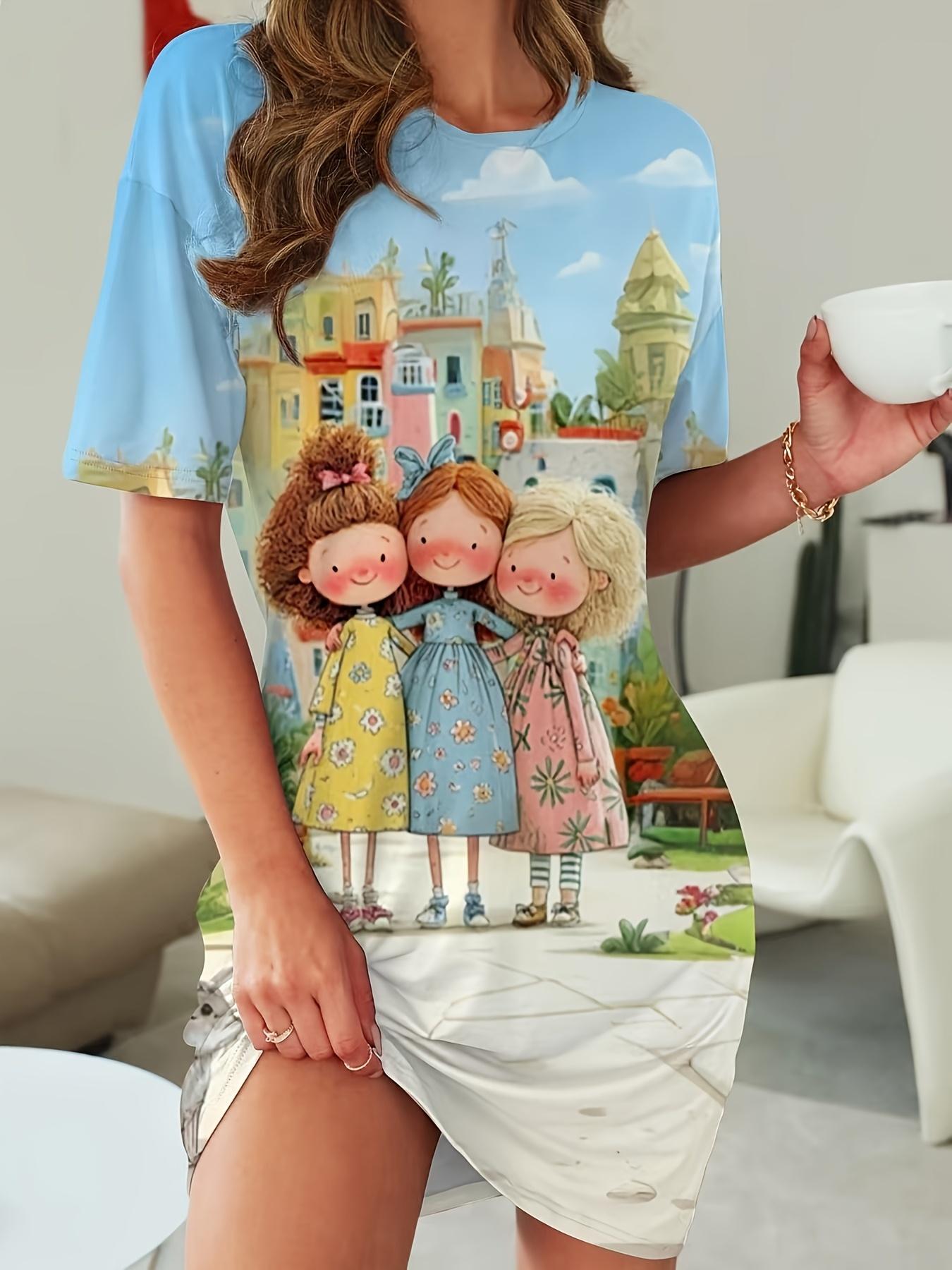 

A Short-Sleeved Printed Dress for Women. Suitable for All Seasons. Made of Fabric. Machine Washable XL дубильная кора