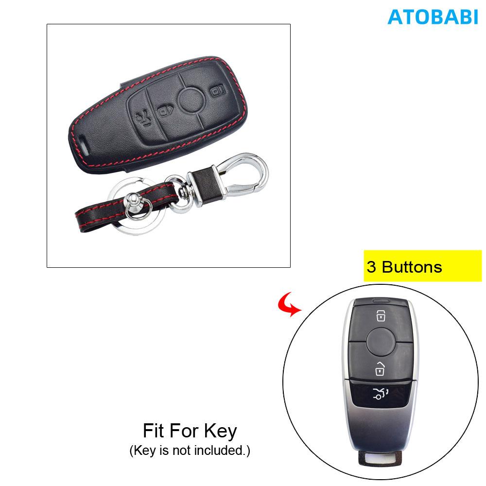 Leather Car Key Cover Bag For Mercedes Benz A B C E G S R Class AMG W213 W223 W206 W222 E200 E300 Remote Control Fobs Shell Protector Case