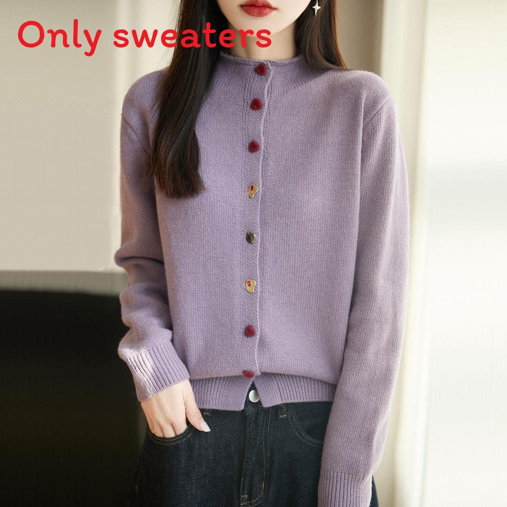 Womens Knit Cardigan With Andy Plush Fabric For Casual Office Wear