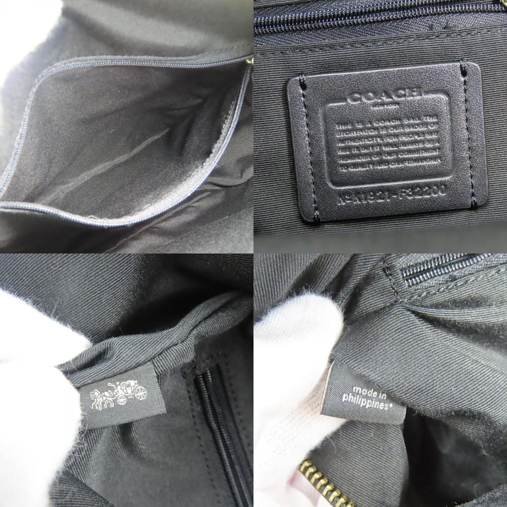 Used COACH Backpack Â· Daypack Signature F32200 PVC/leather Brown black mini