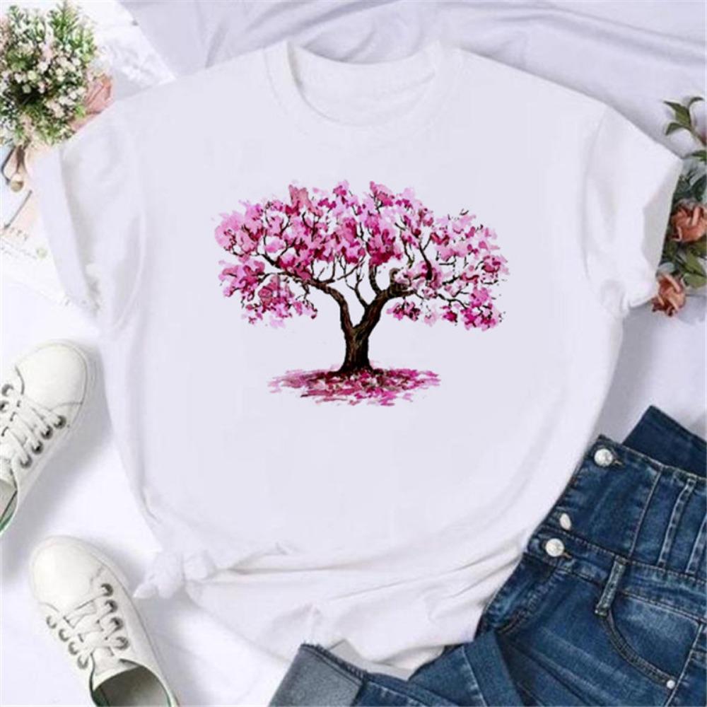 Maycaur Mode Musiknote Bedrucktes Damen T-Shirt Harajuku Kurzarm Lustiges T-Shirt Niedliches Cartoon Oberteil Tees Damenkleidung