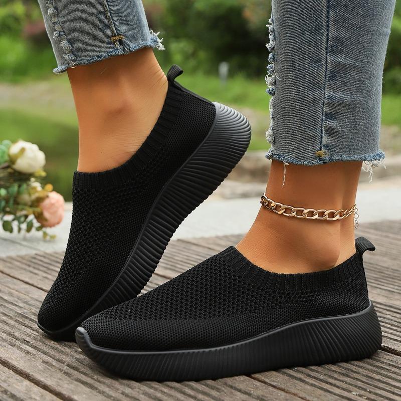 Fashion 2025 NEW Sneaker Woman Shoes Women's Sneakers Walking Sneakers Women Slip On Platform Platform Flats Shoes Femmes
