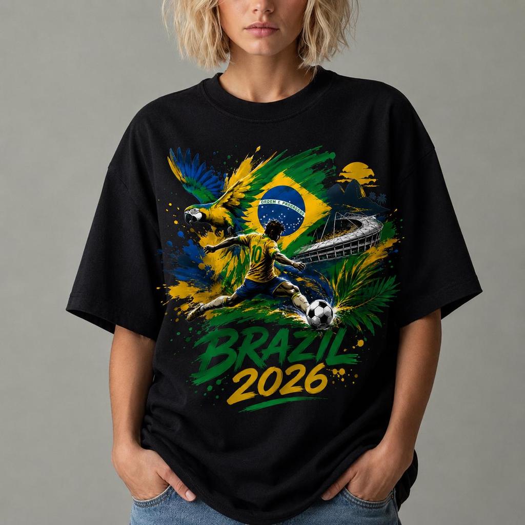 2026 Summer New Brazil Jesus Soccer Jersey Outdoor Soccer Training Breathable Jersey Unisex S Quick Dry T Shirt For Sports Running