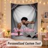 Custom Personalized Tapestry,Benson Boone Print Custom Name Text Wall Art Hanging for Bedroom