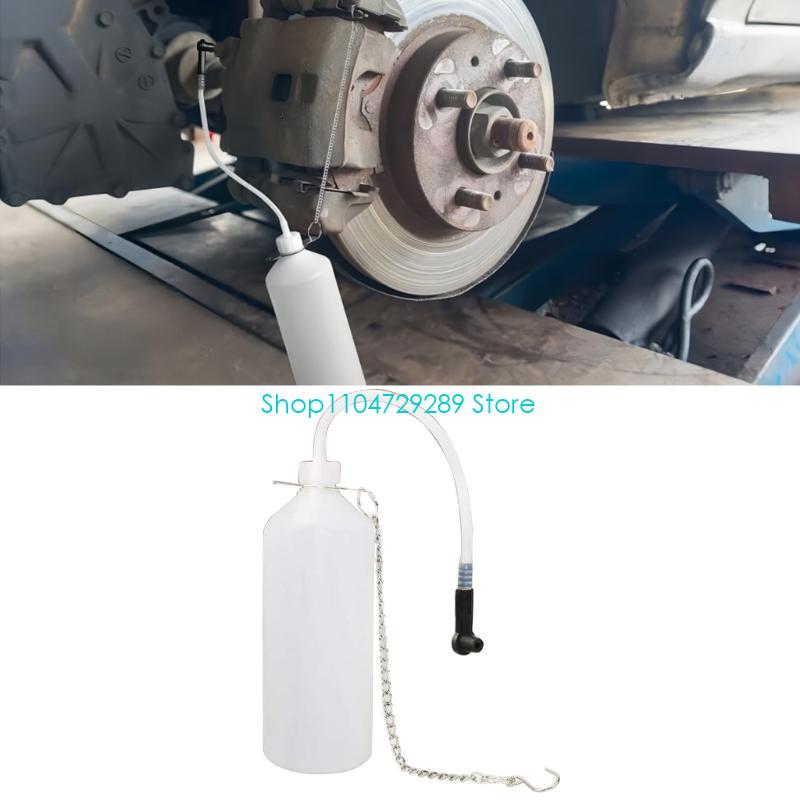 D8KE Manual Brake Bleeder with 1L Oil Bottle Fluid Pressure Bleeding Vacuum Tool Set for Car Motorcycle