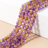 Natural Stone Ametrines Purple Yellow Crystal Stone Round Beads Spacer Beads for Jewelry Making 6-10mm DIY Bracelets Jewelley 15inch 39cm Beadwork
