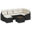 VidaXL Ensemble de Canapés de Jardin 6 Pièces avec Coussins Rotin Poly Marron 3346797