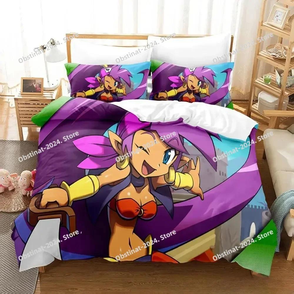 New Shantae Half-Genie Hero Beding Set Single Twin Ful Quen King-Sized Dimensionsd Dimensions Bed Linen Set Adult People Kid Bedrom Duvetcover Sets 3D