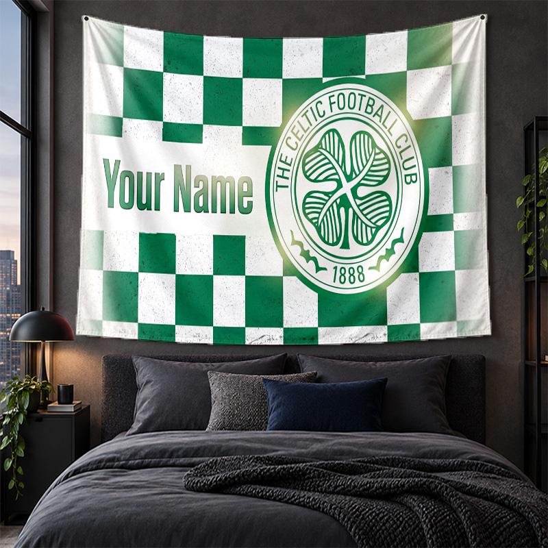 Personalized Tapestry Wall Hanging Celtic FC Pattern Art Background Cloth