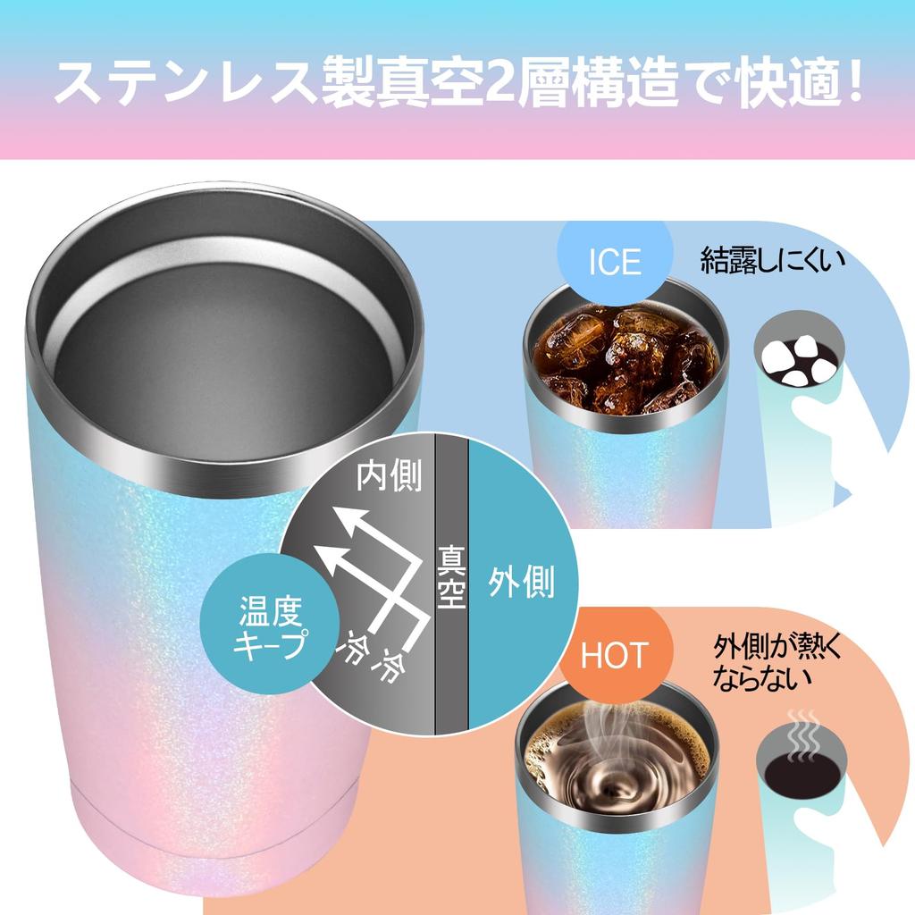 Livole Stainless Steel Tumbler, Vacuum Insulated, Keeps Cold or Hot, 600ml Capacity, Double-Walled Design, with Lid, Spill-Proof, and Straw, Perfect