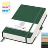 AHGXG A5 Horizontal Ruled A 160 Classic W X College Work Travel Green Notebook, (7mm Ruled), Sheets, Notebook, Size 14.6cm 21.3cm H, Diary, Journal,