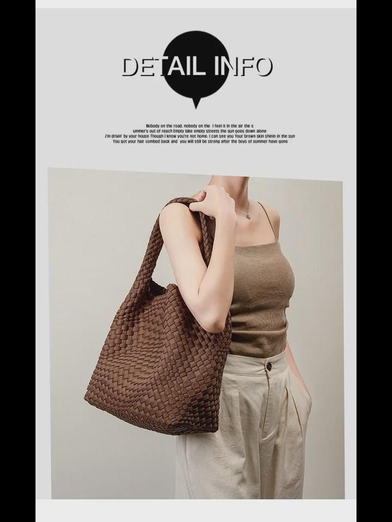 Korean Style Hand-Woven Bags: Fashionable, Casual, Large-Capacity Shoulder and Underarm Bags for Women.
