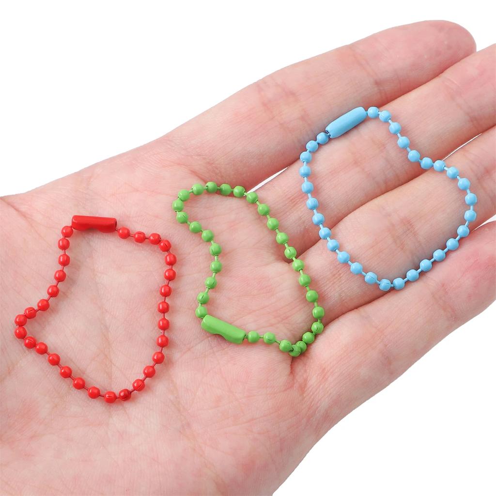 20/40/60/80pcs Ball Bead Chains Fits Key Chain/Dolls/Label Hand Tag Connector For DIY Bracelet Jewelry Making Accessorise 11.5CM