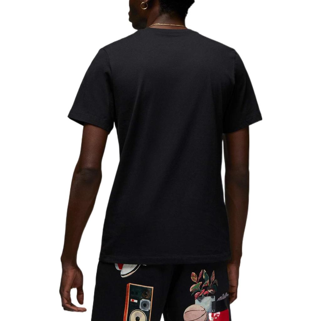 Jordan FLIGHT ARTIST T Shirts Men's Black Crew Neck Moderate Straight Fit DQ7381-010
