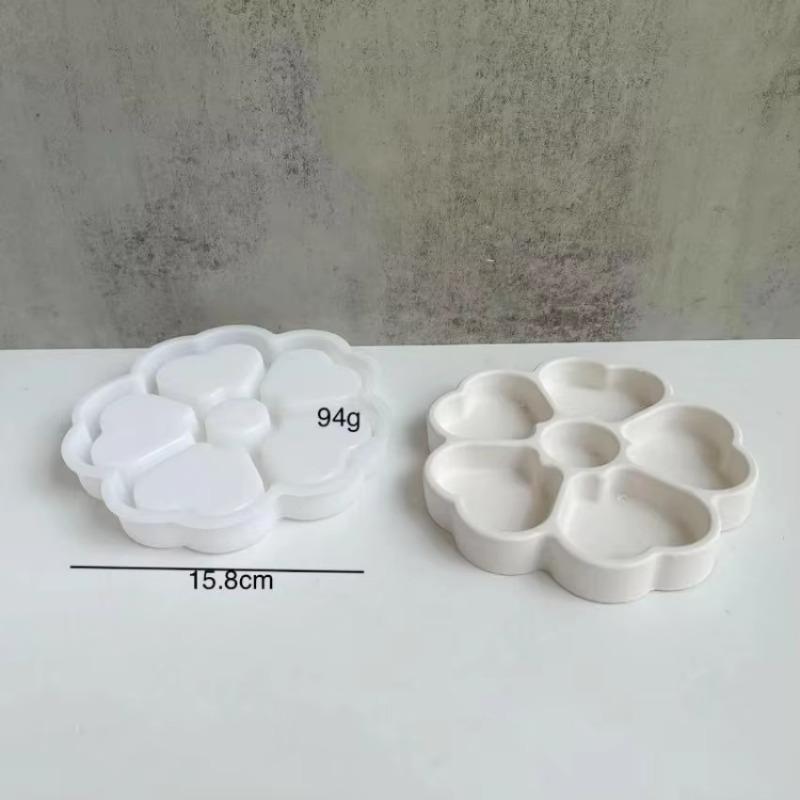 Plaster Concrete Silicone Mold DIY Epoxy Resin Jewelry Storage Tray Display Plate Cute Owl Heart Shape Fish Clover Shape