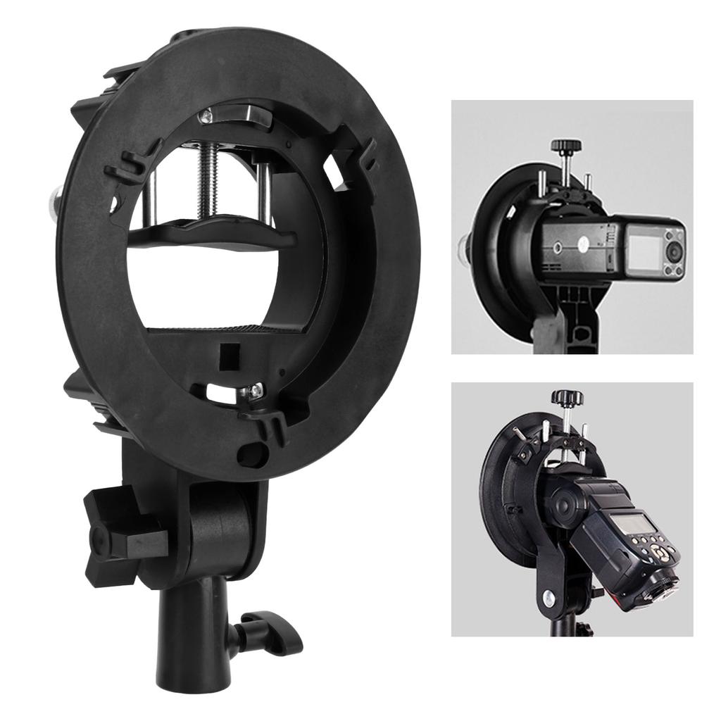 S Type Bracket for Bowens Mount Holder Portable ABS Lightweight Exquisite Workmanship S Type Bracket Holder for Softbox