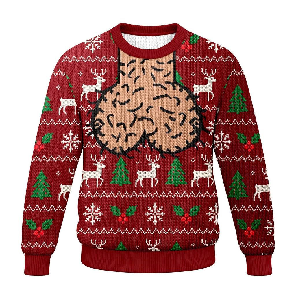 Unisex Funny Crewneck Long Sleeve Sweater for Casual Wear
