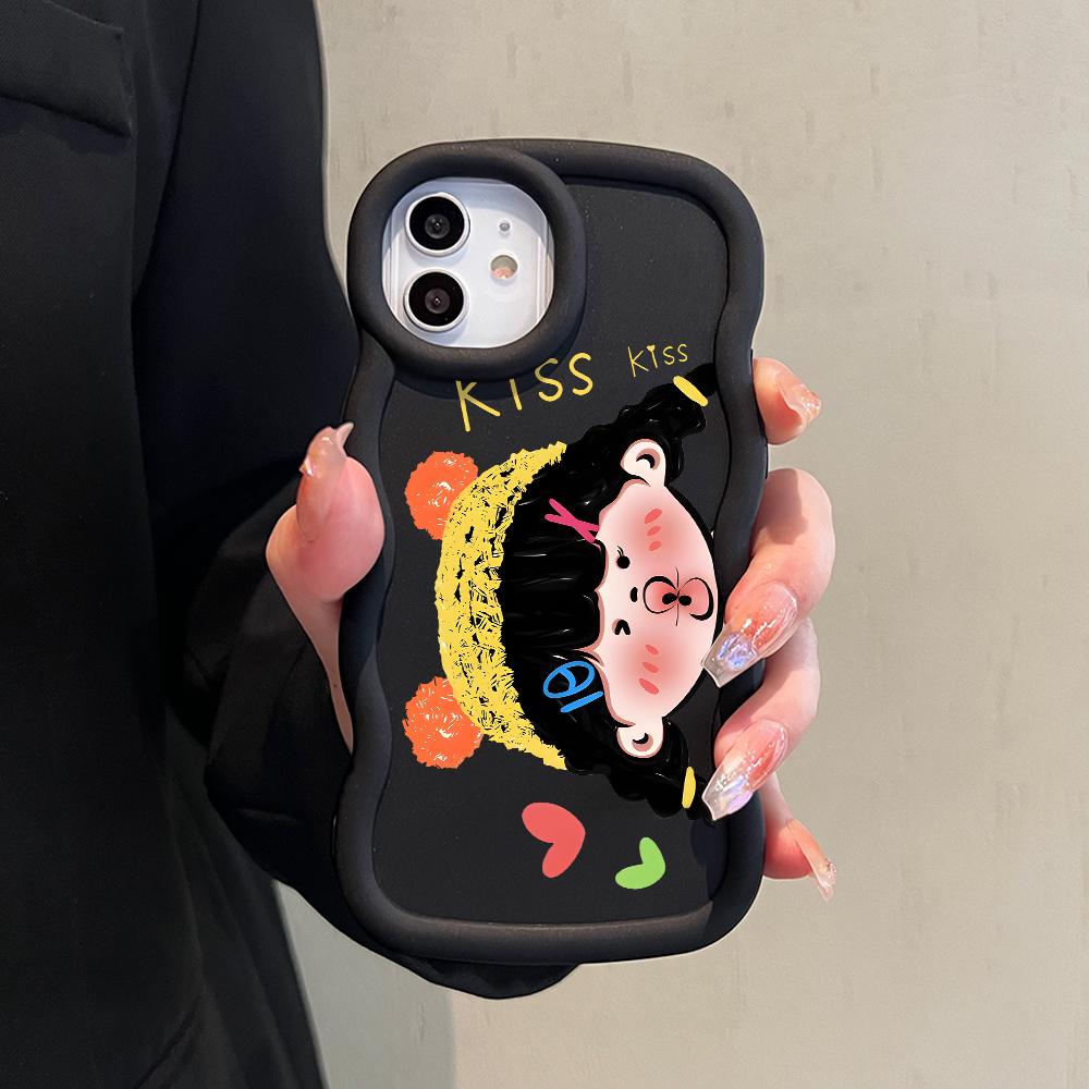 Painted Pattern Big Wave Edge Soft Silicone Material Macaron Phone Case Shockproof Protective Rubber Casing for OnePlus Vivo Motorola Moto